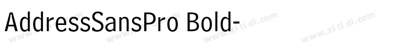 AddressSansPro Bold字体转换
